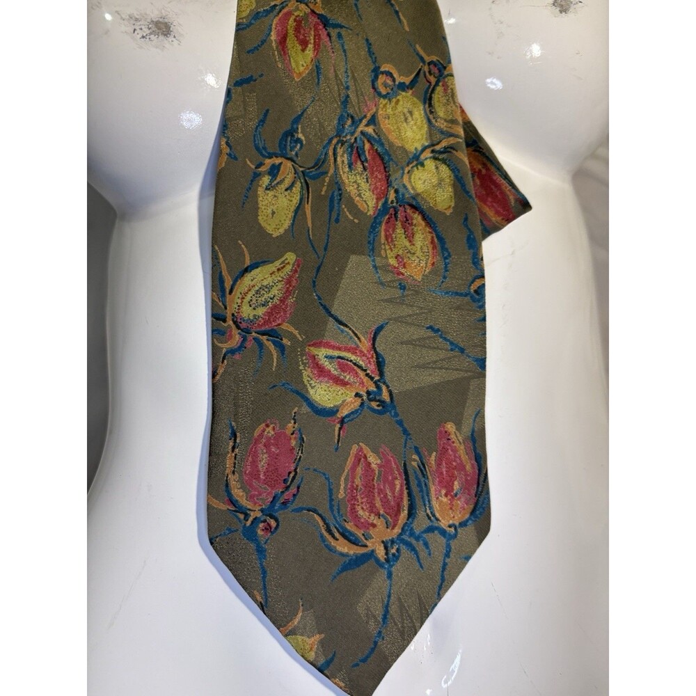 Vintage Guess By Georges Marciano Tie Mens One Size Geometric Silk Made USA 90s